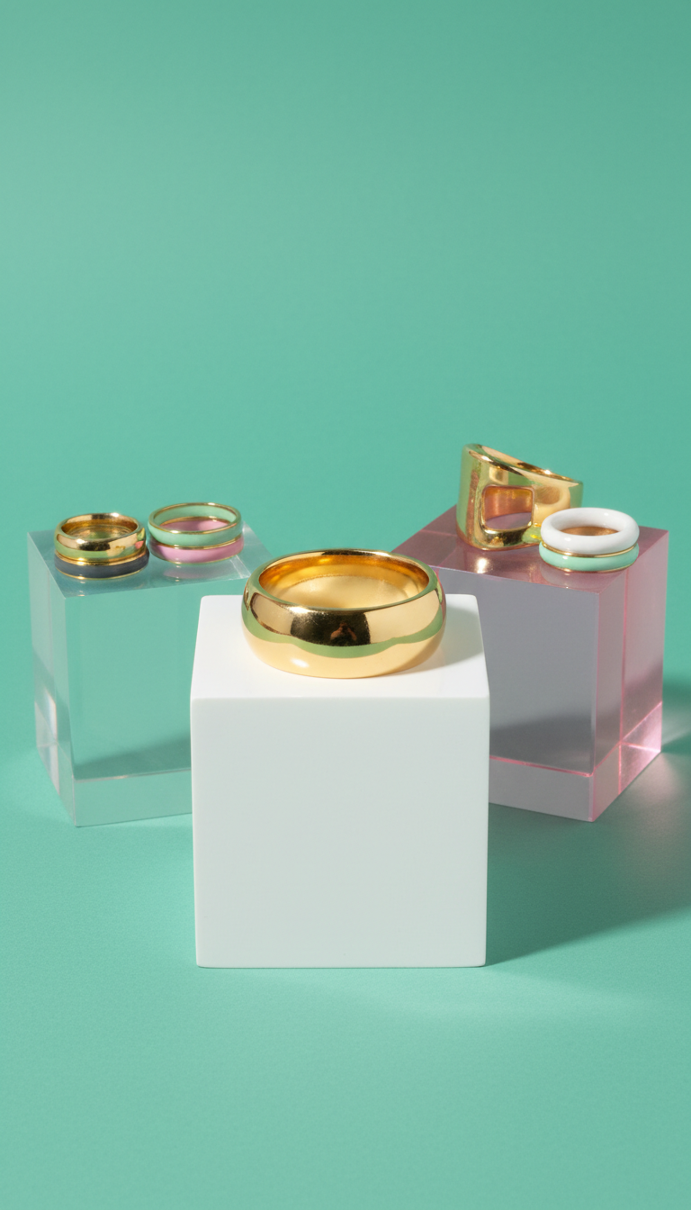 Bague massive or électrique